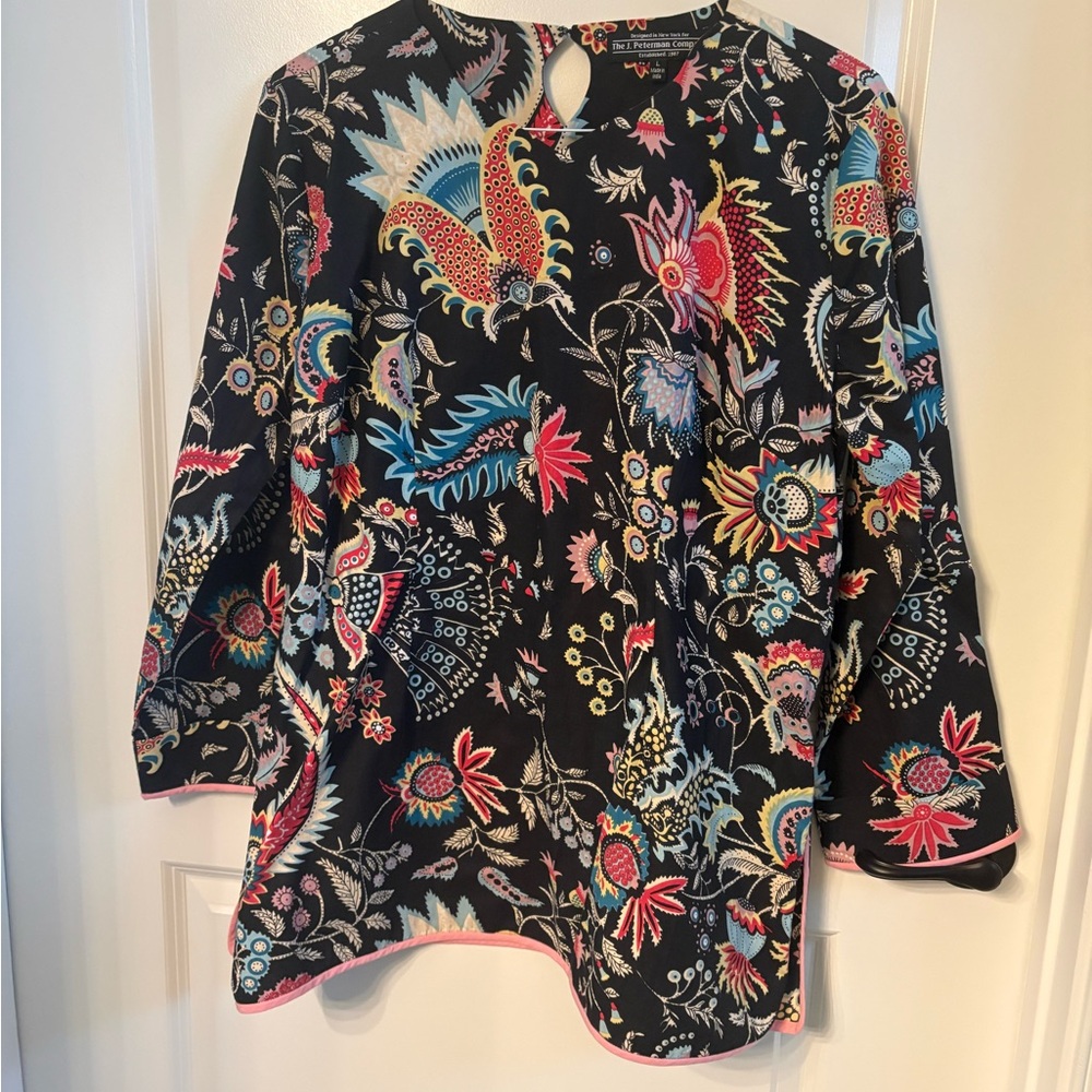 J. Peterman Colorful Floral Women's Blouse